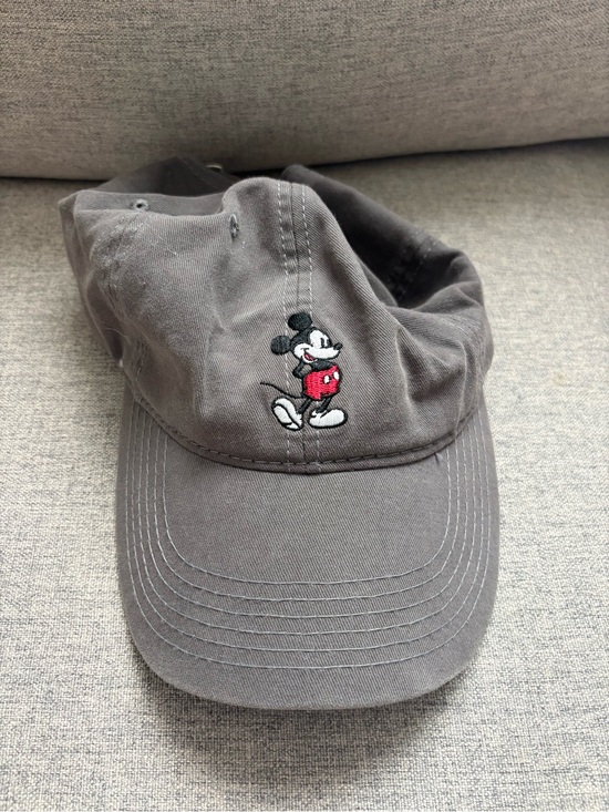 Disney Accessories - Disney Gray Baseball Hat with Embroidered Mickey Mouse